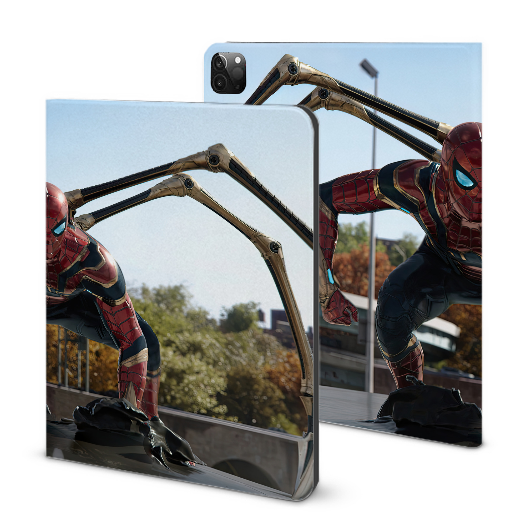 （画像用） Spider Man スパイダーマン IPadケース ペンホルダー付き ブックスタイルデザイン